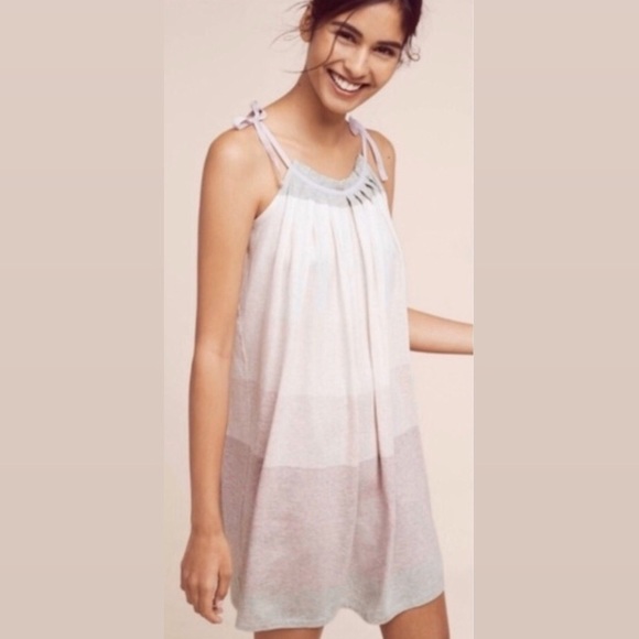 Anthropologie Eloise purple stripe swing sundress - Picture 8 of 8